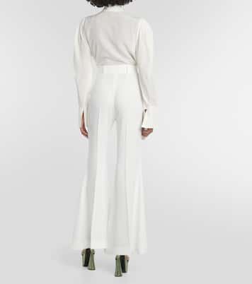 High-Rise-Schlaghose aus Cady | Nina Ricci