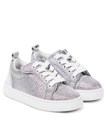Funnyto glitter leather sneakers | Christian Louboutin Kids