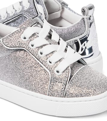Funnyto glitter leather sneakers | Christian Louboutin Kids