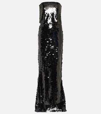 Josiah strapless sequin gown | Emilia Wickstead