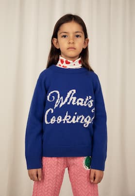 Intarsia wool and cotton sweater | Mini Rodini