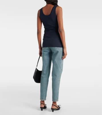 Logo cotton jersey tank top | Prada