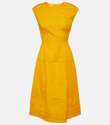 Robe midi plissée en coton | Marni