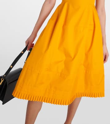 Robe midi plissée en coton | Marni