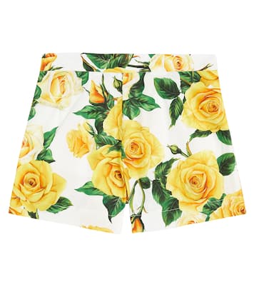 Floral cotton shorts | Dolce&Gabbana Kids