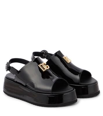 DG patent leather platform sandals | Dolce&Gabbana Kids