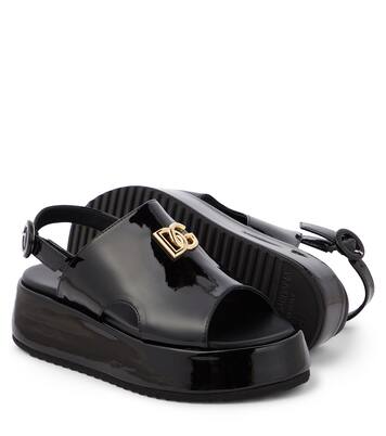 DG patent leather platform sandals | Dolce&Gabbana Kids
