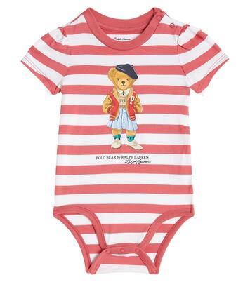 Baby Polo Bear striped cotton playsuit | Polo Ralph Lauren Kids