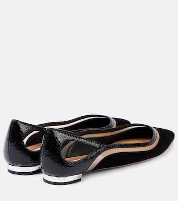 Cinemax绒面革芭蕾舞平底鞋 | Aquazzura