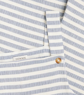 Dann striped cotton-blend overalls | Donsje