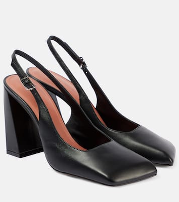 Slingback-Pumps Charlotte 95 aus Leder | Amina Muaddi