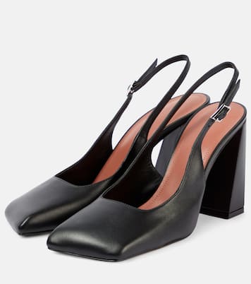 Slingback-Pumps Charlotte 95 aus Leder | Amina Muaddi