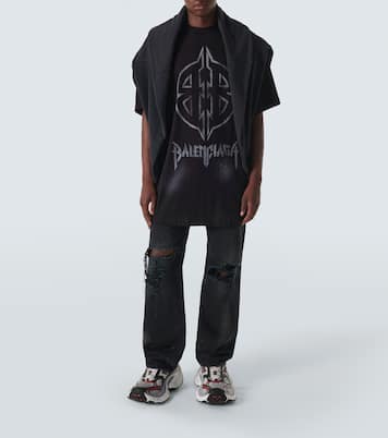T-shirt Metal BB en jersey de coton | Balenciaga