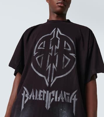 T-shirt Metal BB en jersey de coton | Balenciaga