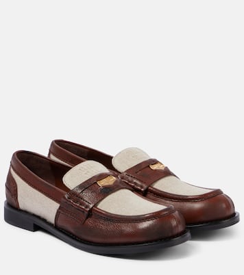 Loafers aus Canvas und Leder | Miu Miu
