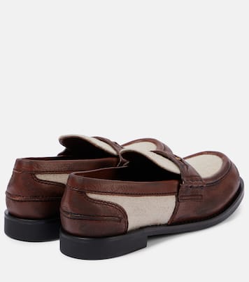 Loafers aus Canvas und Leder | Miu Miu