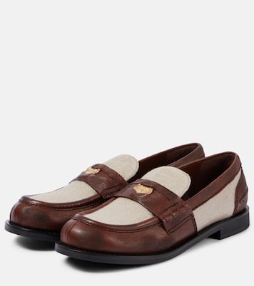 Loafers aus Canvas und Leder | Miu Miu