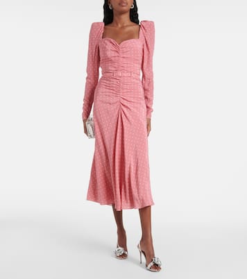 Robe longue à pois en soie | Alessandra Rich