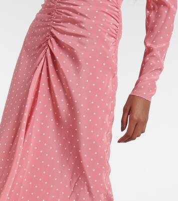 Robe longue à pois en soie | Alessandra Rich