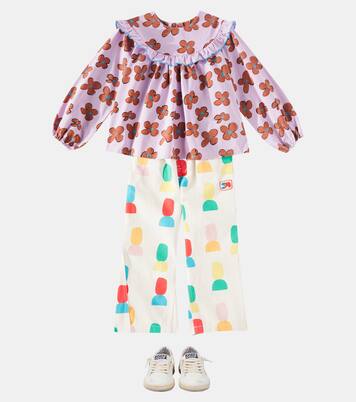 Flower ruffled cotton blouse | Jellymallow