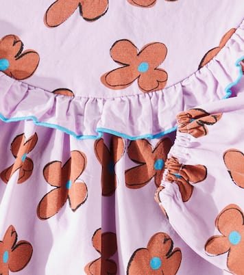 Flower ruffled cotton blouse | Jellymallow