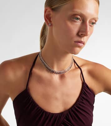 Halskette aus 18kt Weißgold mit Diamanten und Saphiren | Shay Jewelry