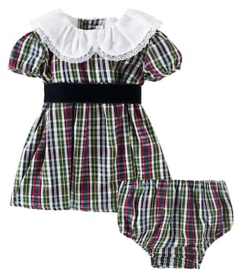 Baby Alicia cotton dress and bloomers set | La Coqueta