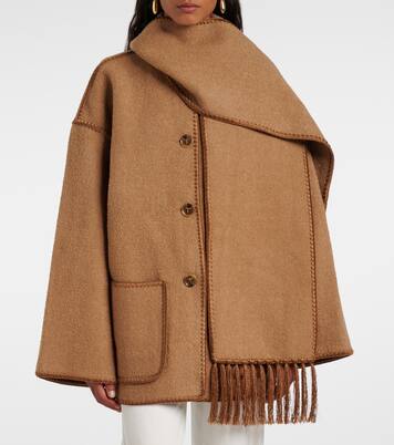 Embroidered wool-blend scarf jacket | Toteme