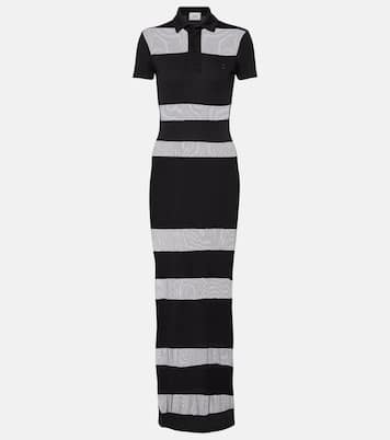 Striped shee-paneled maxi dress | Coperni
