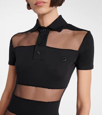 Striped shee-paneled maxi dress | Coperni