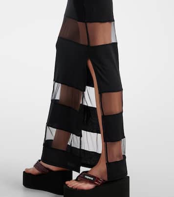 Striped shee-paneled maxi dress | Coperni