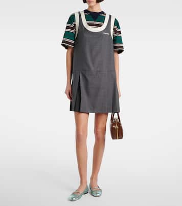 Elisa leather-trimmed glitter ballet flats | Jimmy Choo