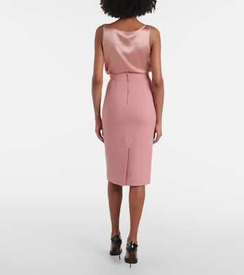 Falda tubo de lana de virgen con DG | Dolce&Gabbana