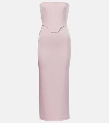 Robe midi en crêpe de satin | Alex Perry