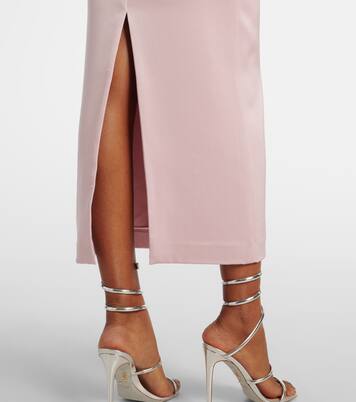 Robe midi en crêpe de satin | Alex Perry