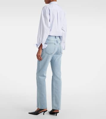 Staple high-rise straight jeans | Frame