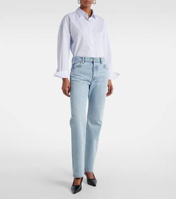 Staple high-rise straight jeans | Frame