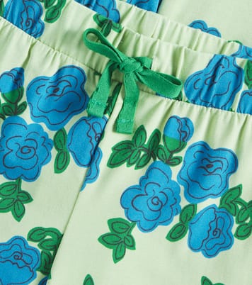 Blue Roses cotton-blend pants | Mini Rodini