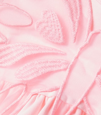 Top aus Baumwoll-Jersey mit Tüll | Self-Portrait Kids