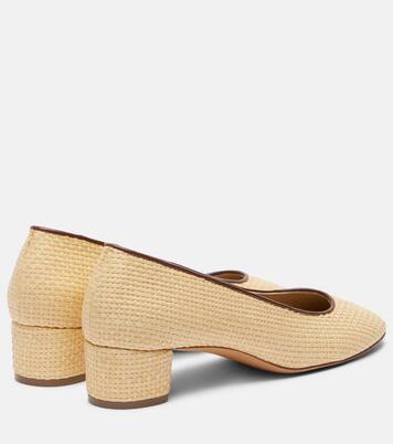 Escarpins en raphia et cuir | Le Monde Béryl