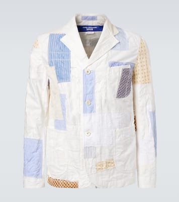 Blazer in misto cotone e lino patchwork | Junya Watanabe