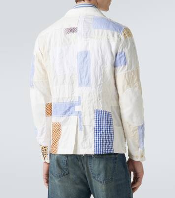 Blazer in misto cotone e lino patchwork | Junya Watanabe