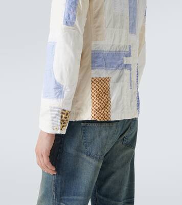 Blazer in misto cotone e lino patchwork | Junya Watanabe