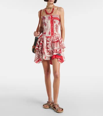 Anka shirred printed cotton minidress | Marant Etoile