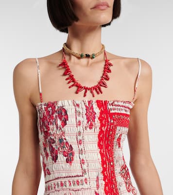 Anka shirred printed cotton minidress | Marant Etoile