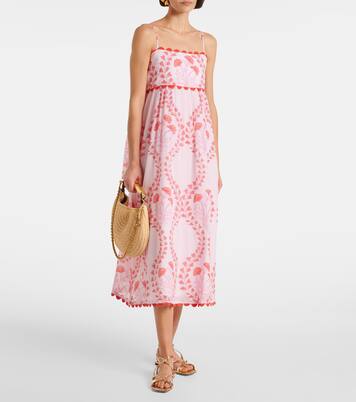 Robe midi imprimée en coton  | Juliet Dunn