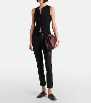 Ribbed-knit cotton top | Vince