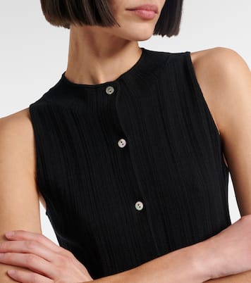 Ribbed-knit cotton top | Vince