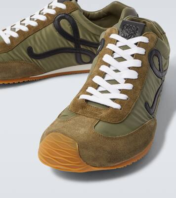 Ballet Runner 2.0 suede-trimmed sneakers | Loewe