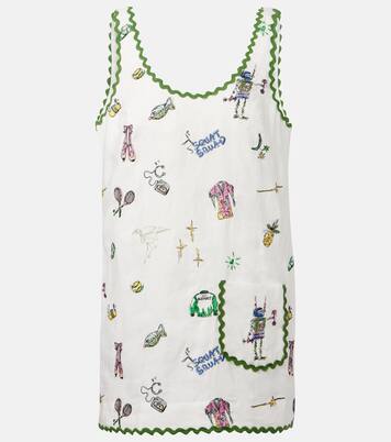 Play embroidered linen minidress | Alémais